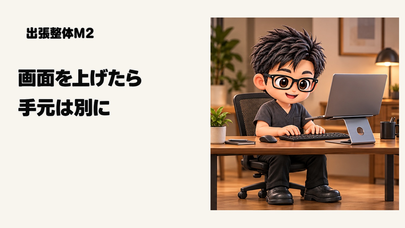 【認定理学療法士が解説】ノートPCの画面と手元を分けて確認する方法